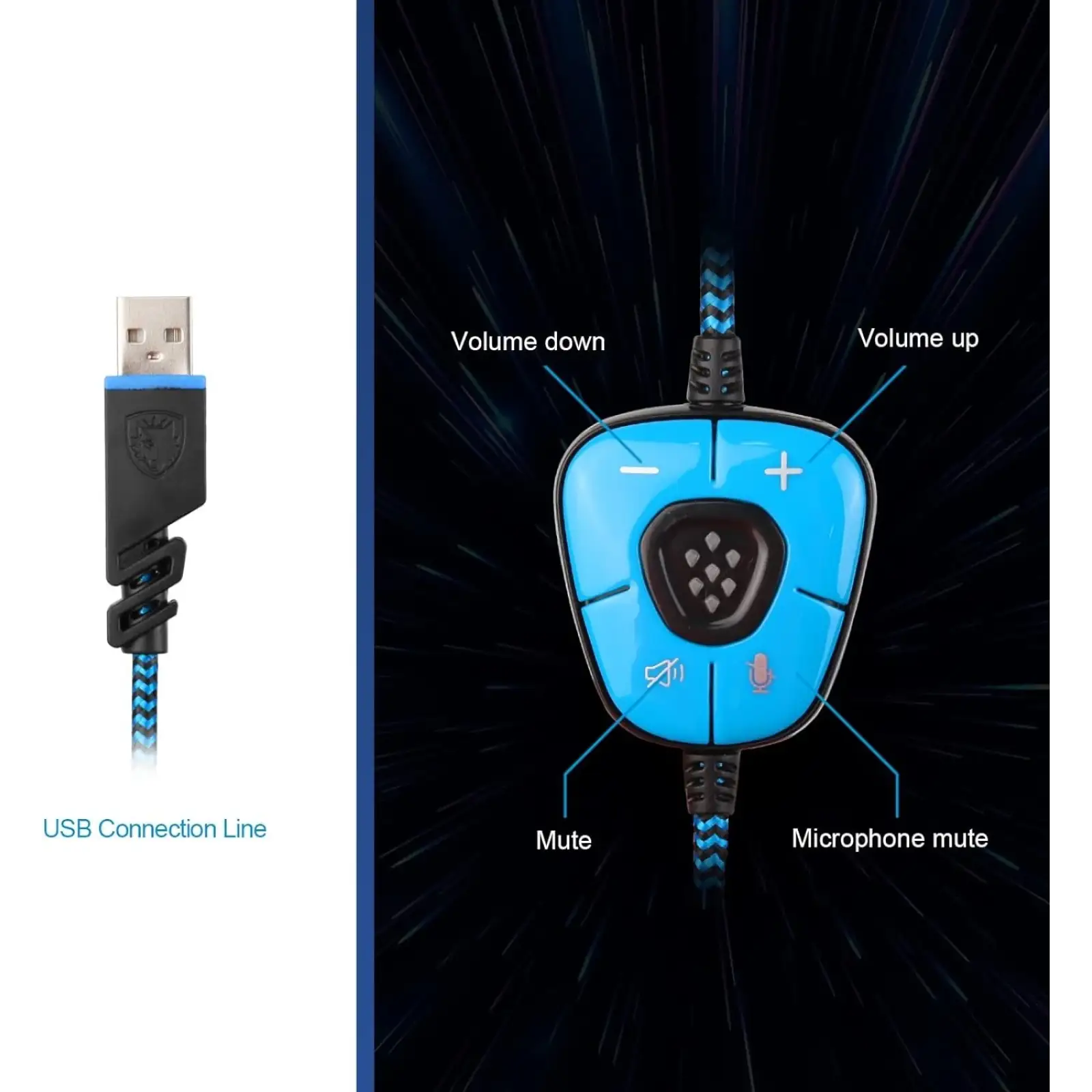 Гарнитура Sades SA-902 Black/Blue (sa902blj) UA