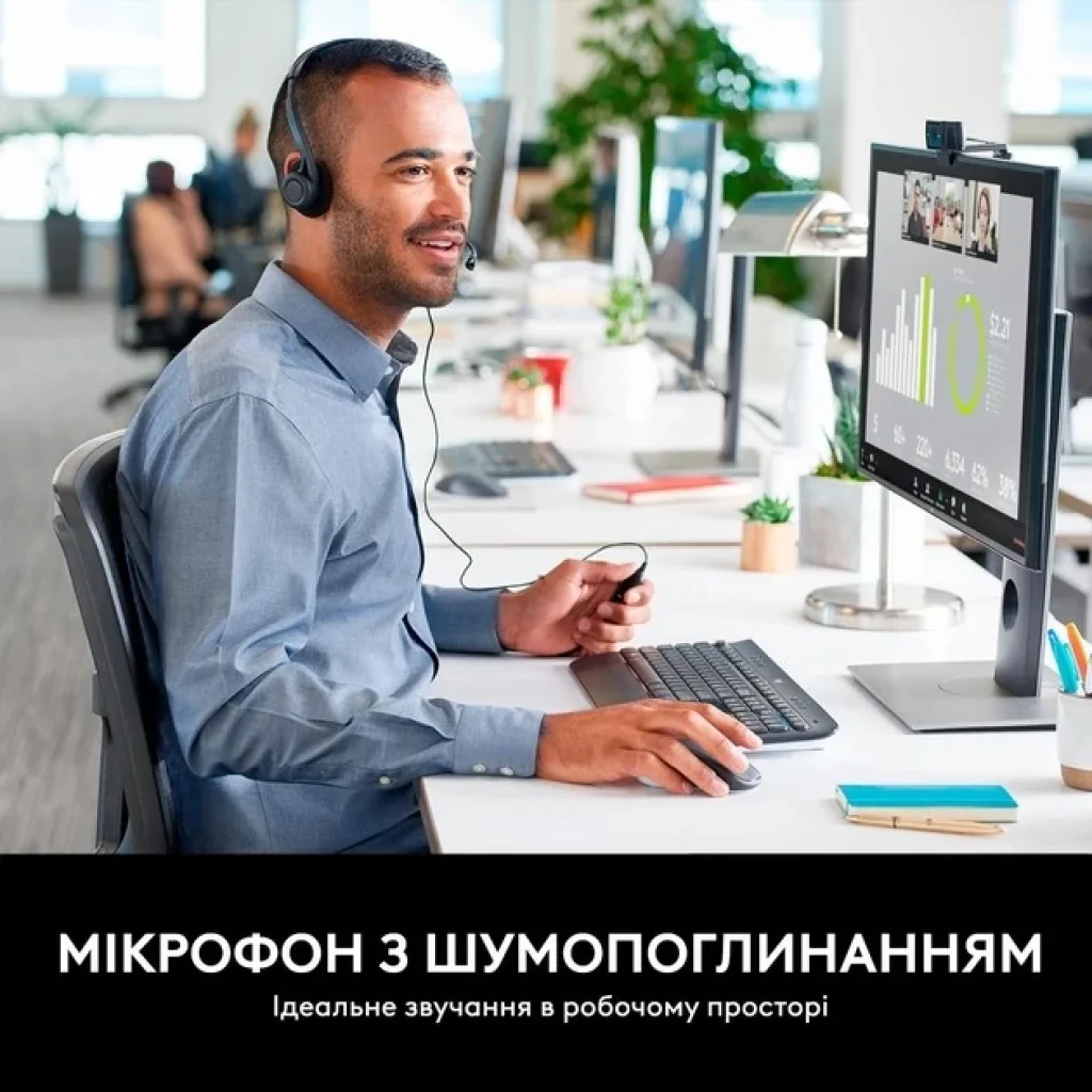 Гарнітура Logitech PC 960 USB (981-000100) UA