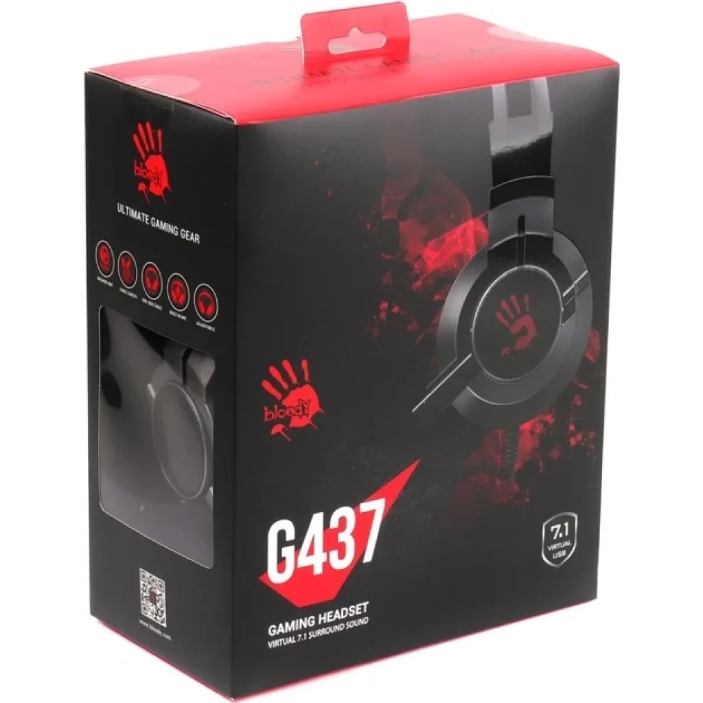 Гарнітура A4Tech Bloody G437 Black USB, G437 Bloody (Black) UA