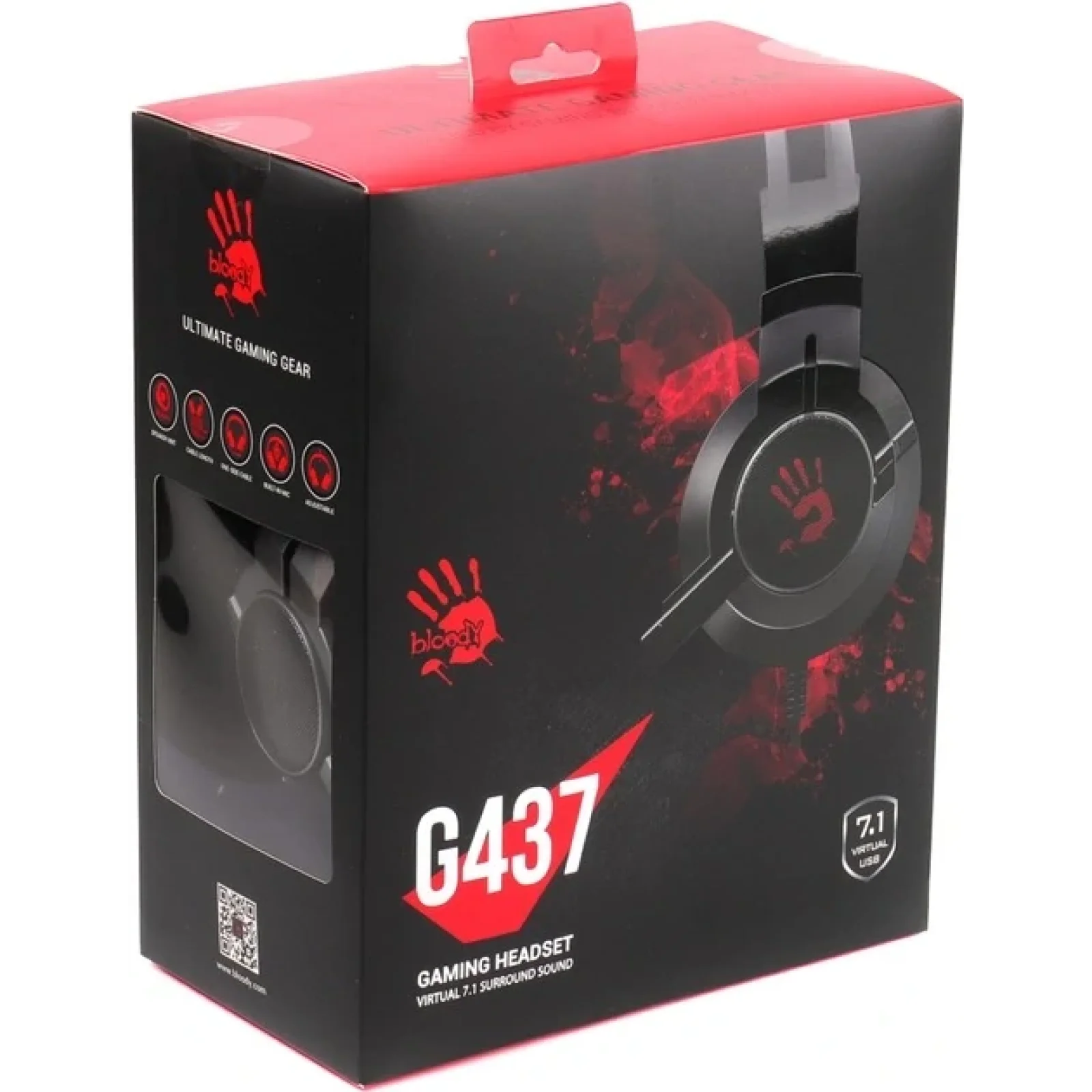 Гарнітура A4Tech Bloody G437 Black USB, G437 Bloody (Black) UA