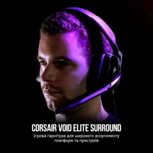 Гарнітура Corsair Gaming Void Elite Surround Carbon (CA-9011205-EU) UA
