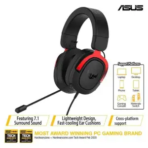 Гарнітура Asus TUF Gaming H3 Red (90YH02AR-B1UA00) UA