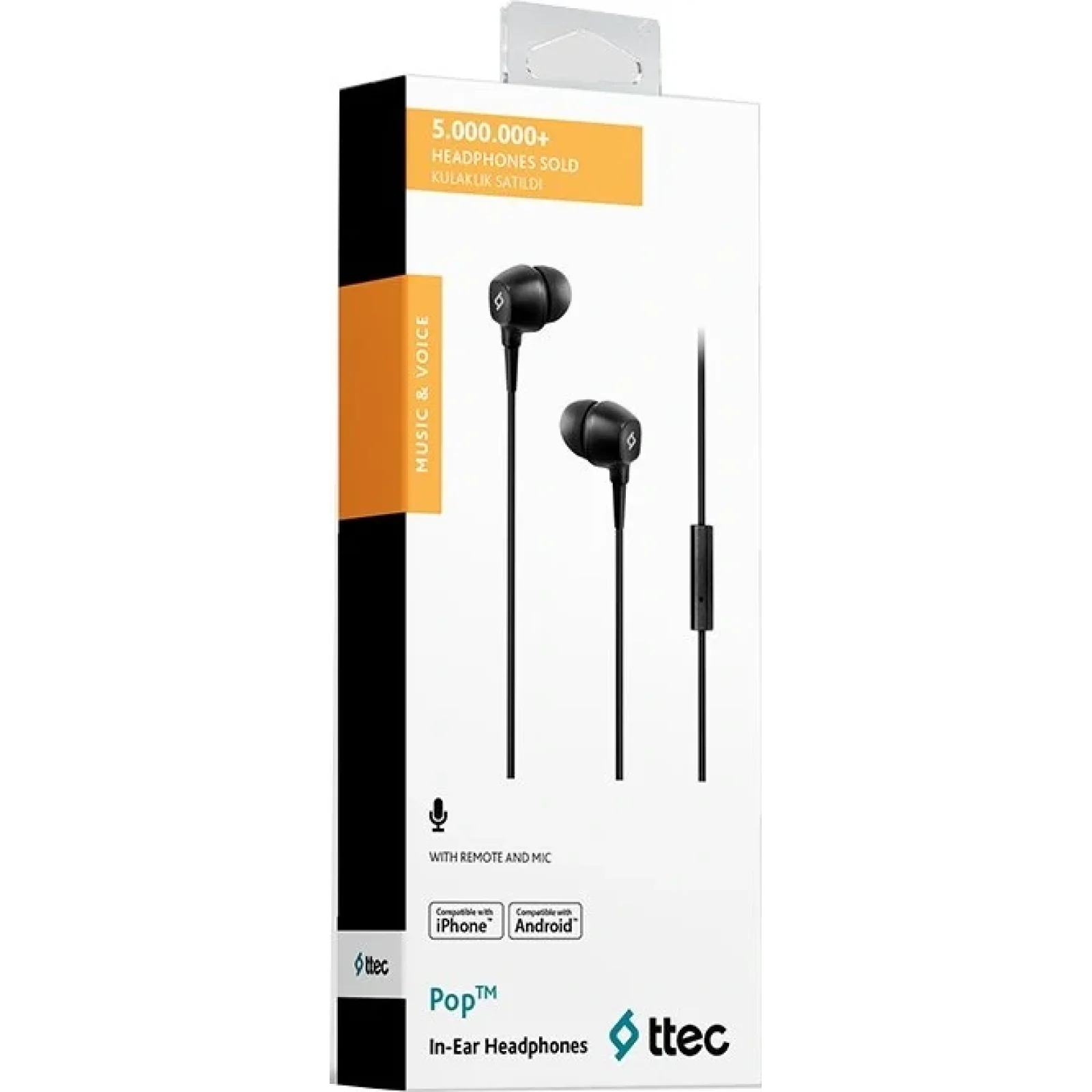 Гарнітура Ttec Pop Black (2KMM13S) UA