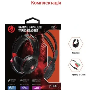 Гарнітура Piko PX5 Black (1283126489815) UA