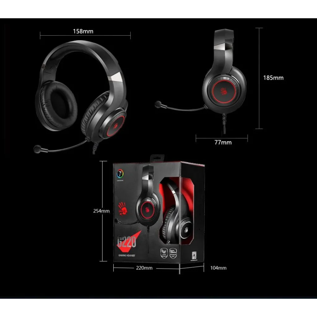 Гарнитура A4Tech Bloody G220 Black, G220 Bloody (Black) UA
