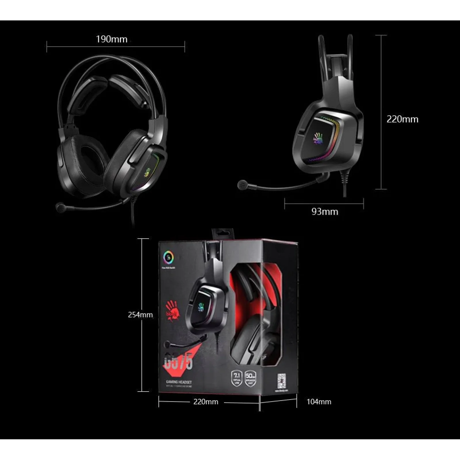 Гарнітура A4Tech Bloody G575 Black, G575 Bloody (Black) UA