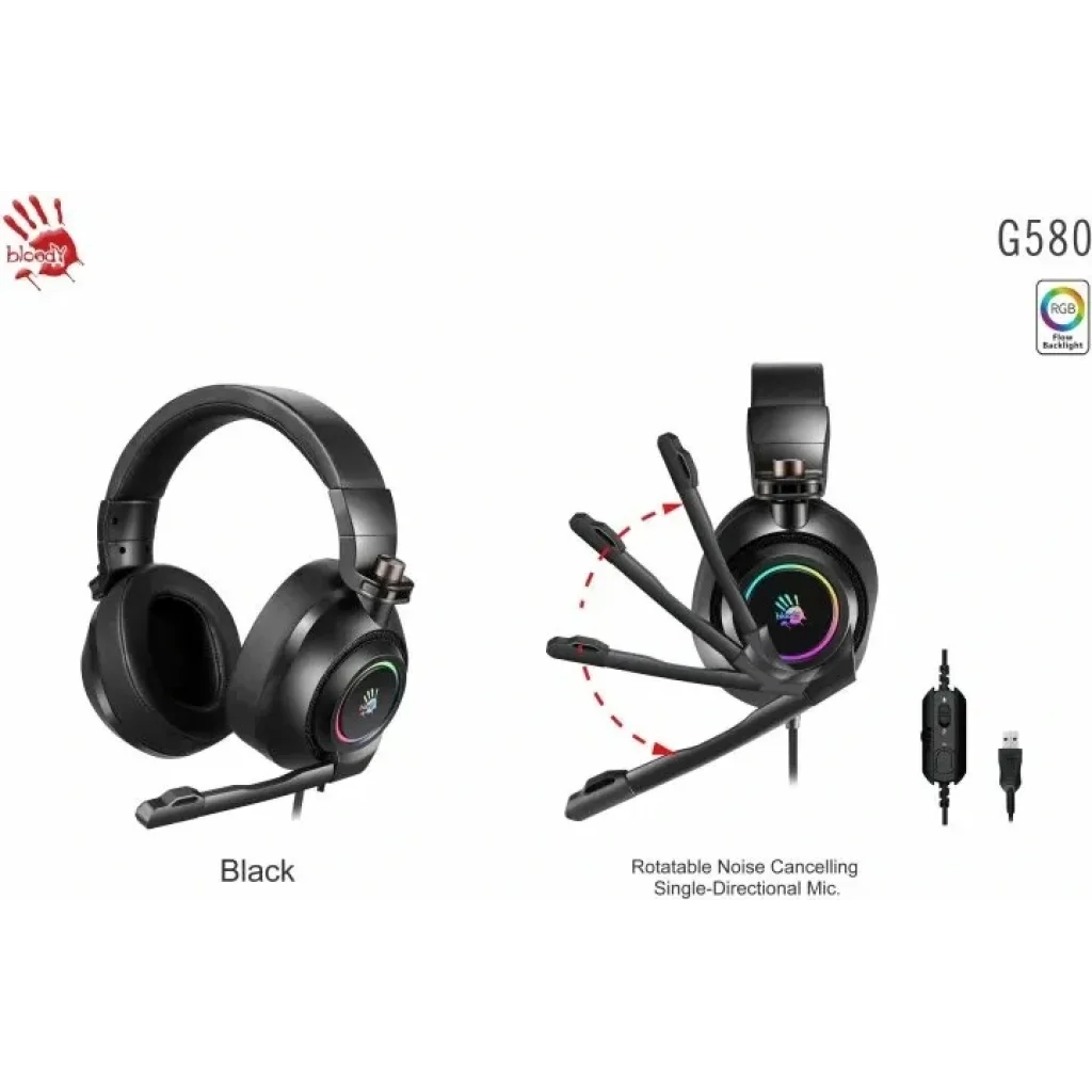 Гарнітура A4Tech Bloody G580 Black, G580 Bloody (Black) UA