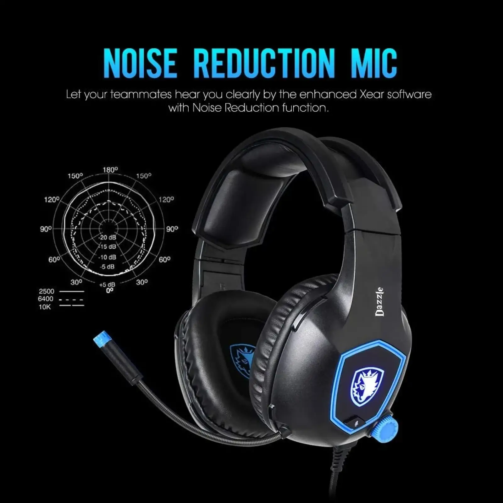 Гарнітура Sades SA-905 Dazzle Black/Blue (sa905bku) UA