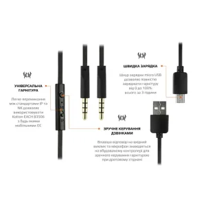 Bluetooth-гарнітура Kotion EACH B3506 Black/Orange (ktb3506bt) UA
