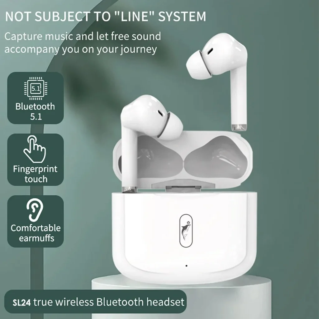 Bluetooth-гарнітура SkyDolphin TWS SL24 White (BTE-000179) UA
