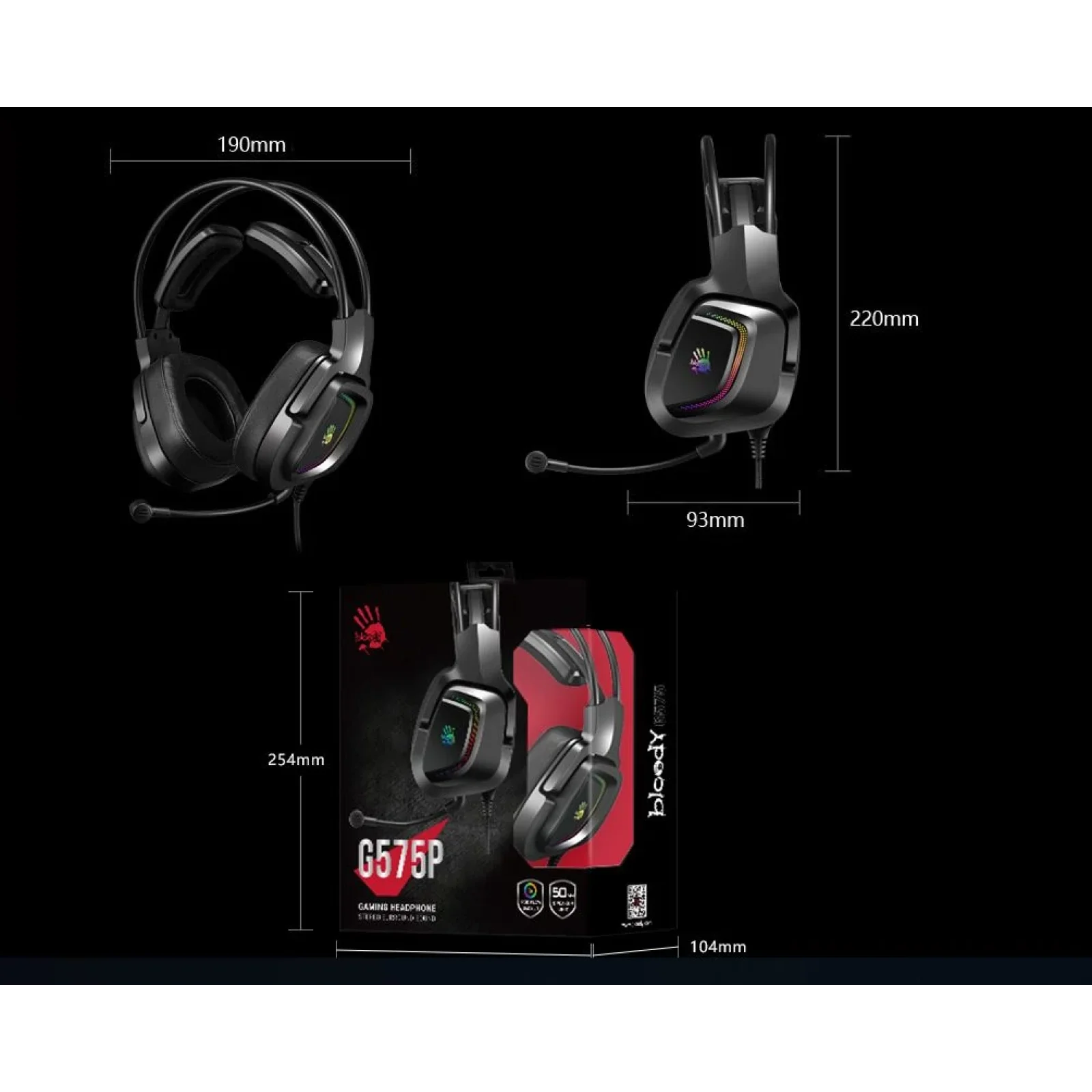 Гарнитура A4Tech Bloody G575P Black, G575P Bloody (Black) UA