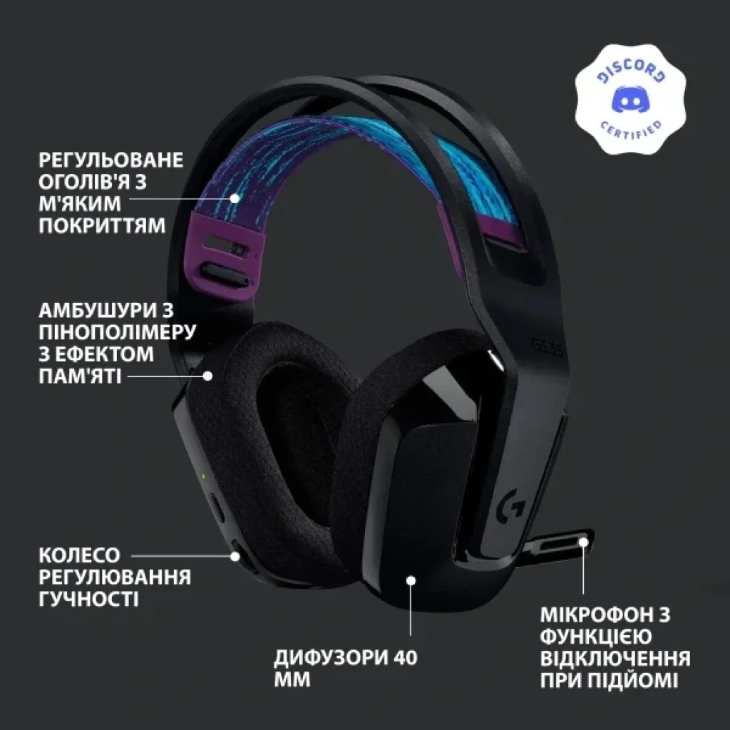 Гарнитура Logitech G535 Black (981-000972) UA