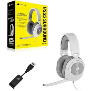 Гарнітура Corsair HS55 Surround Headset White (CA-9011266-EU) UA