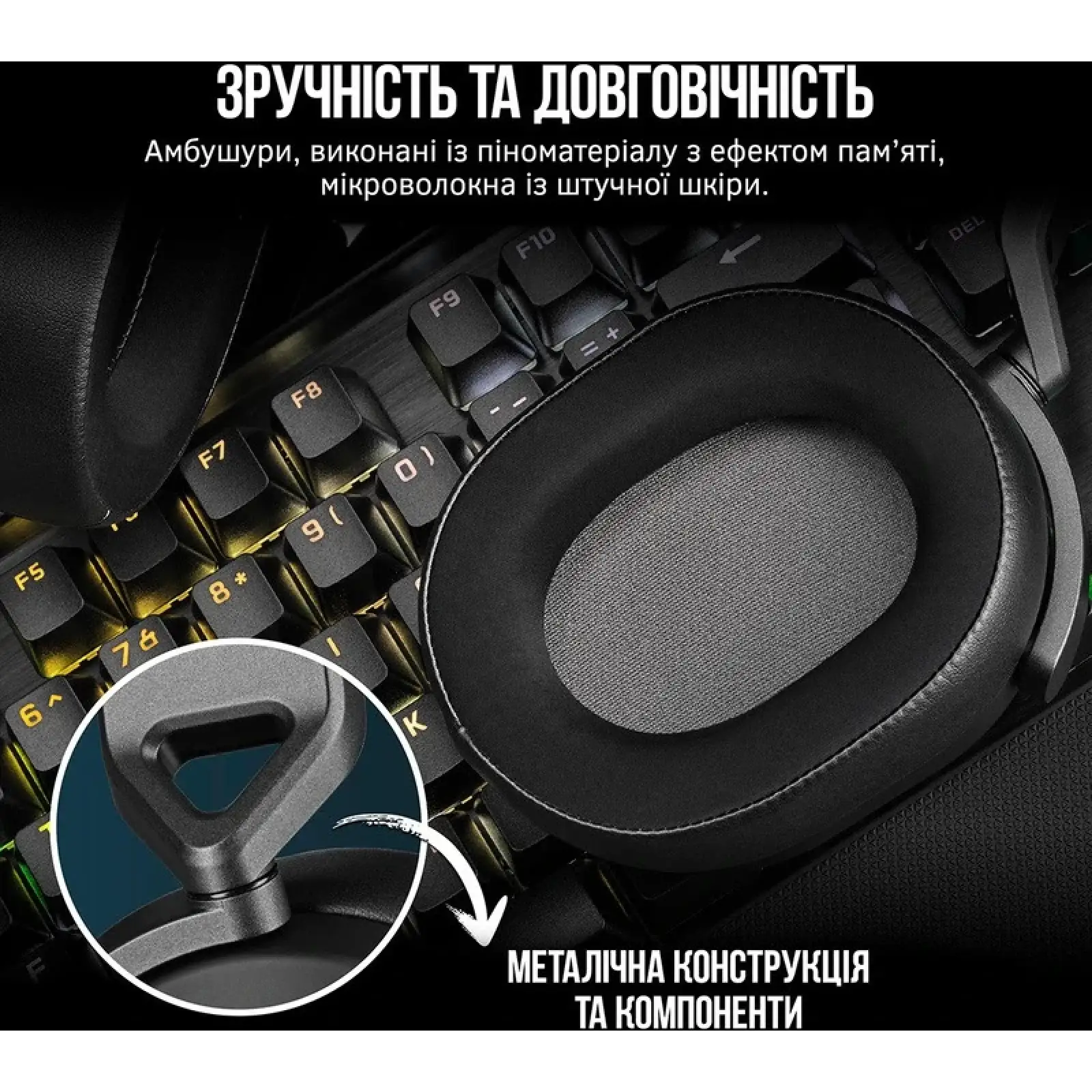 Гарнітура Corsair HS65 Surround Headset Carbon (CA-9011270-EU) UA
