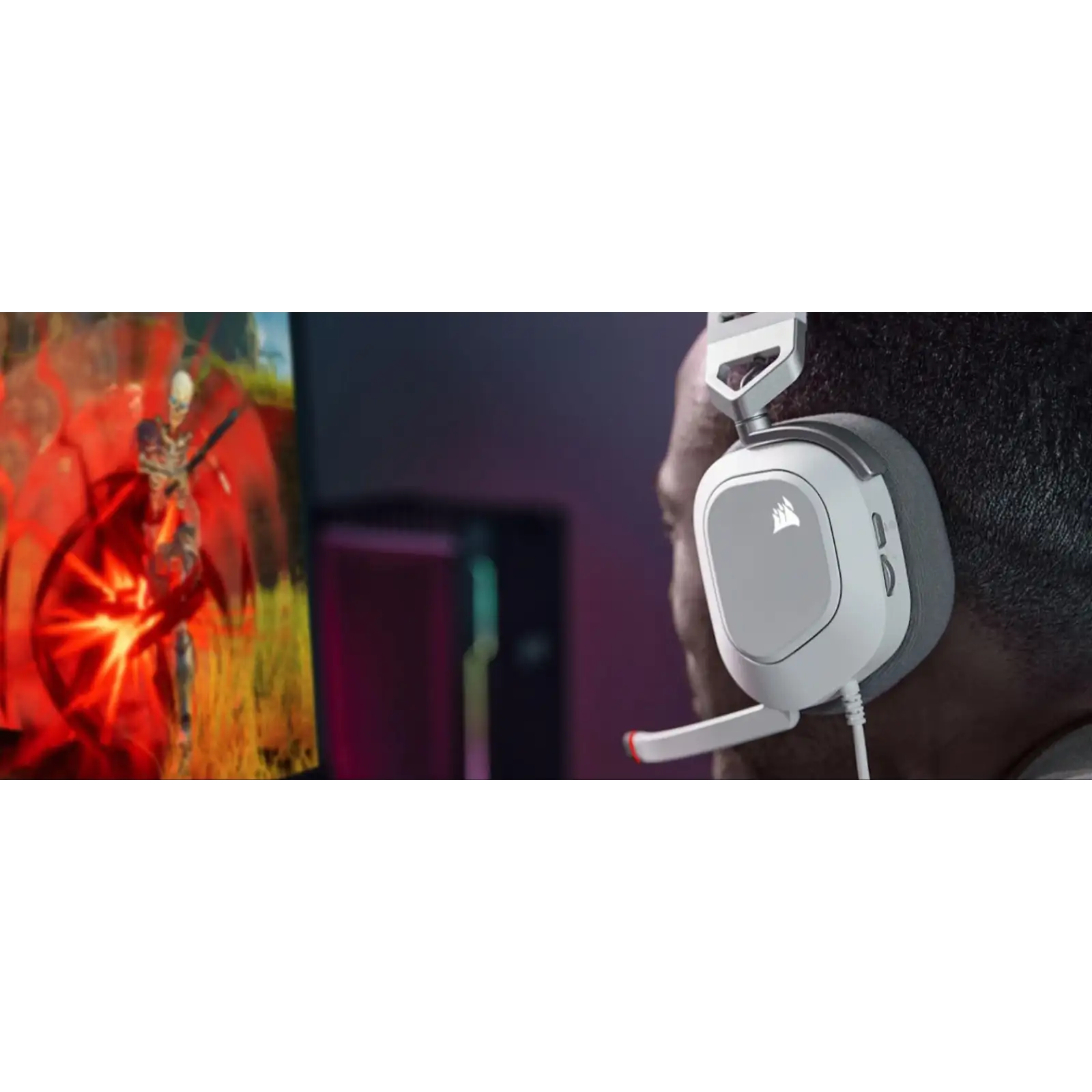 Гарнітура Corsair HS80 RGB USB Headset White (CA-9011238-EU) UA