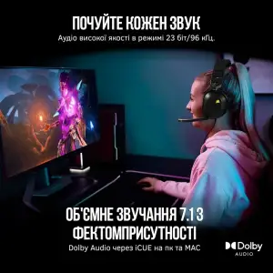 Гарнітура Corsair HS80 RGB USB Headset Carbon (CA-9011237-EU) UA