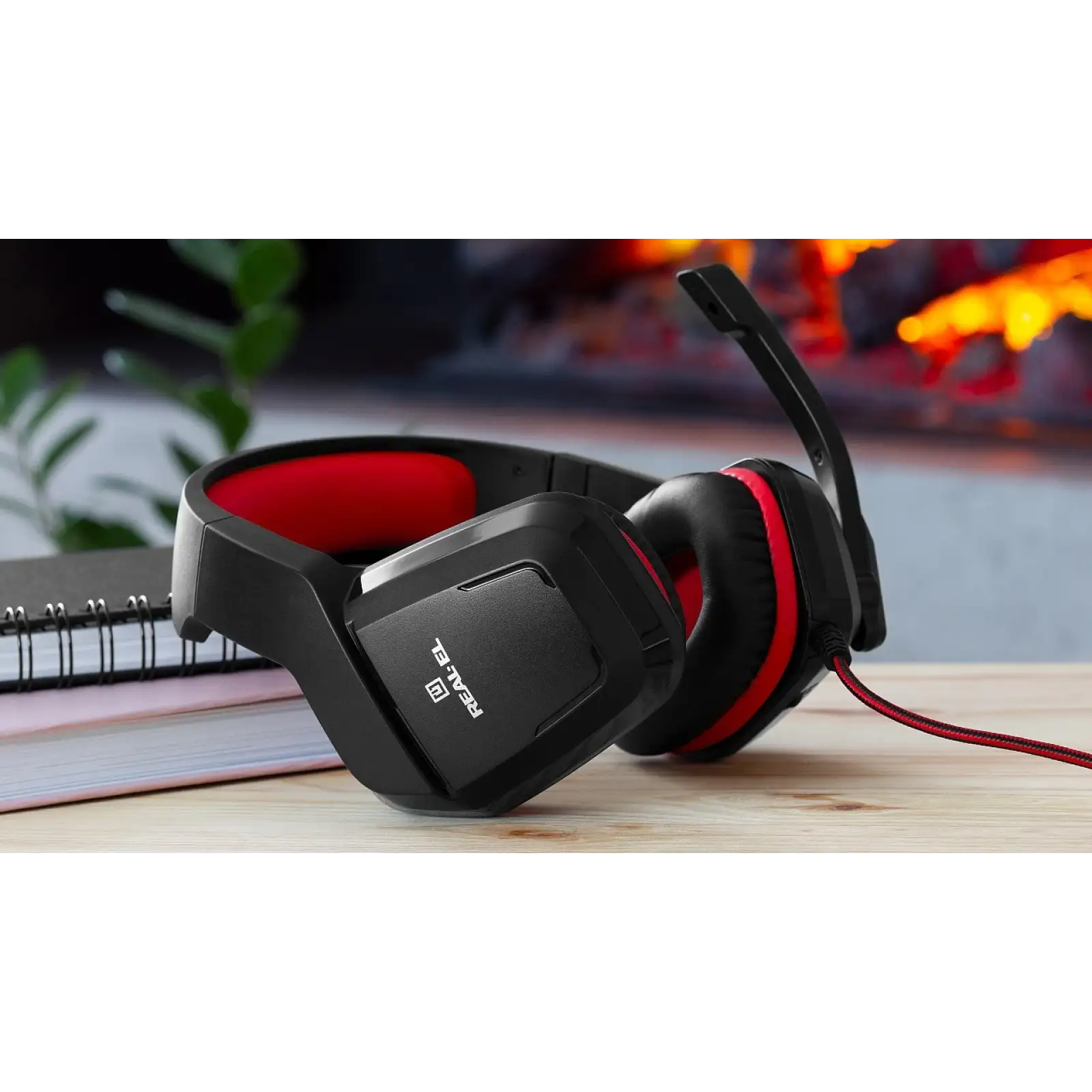 Гарнітура REAL-EL GDX-7550 Black/Red, EL124100029 UA