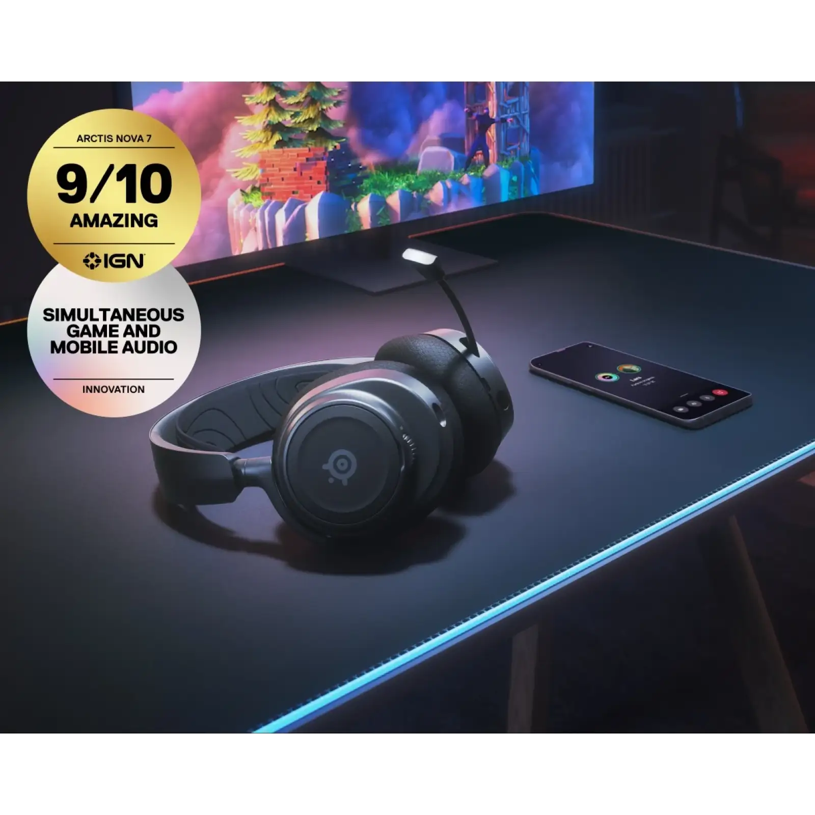 Bluetooth-гарнітура SteelSeries Arctis Nova 7 Black (SS61553) UA