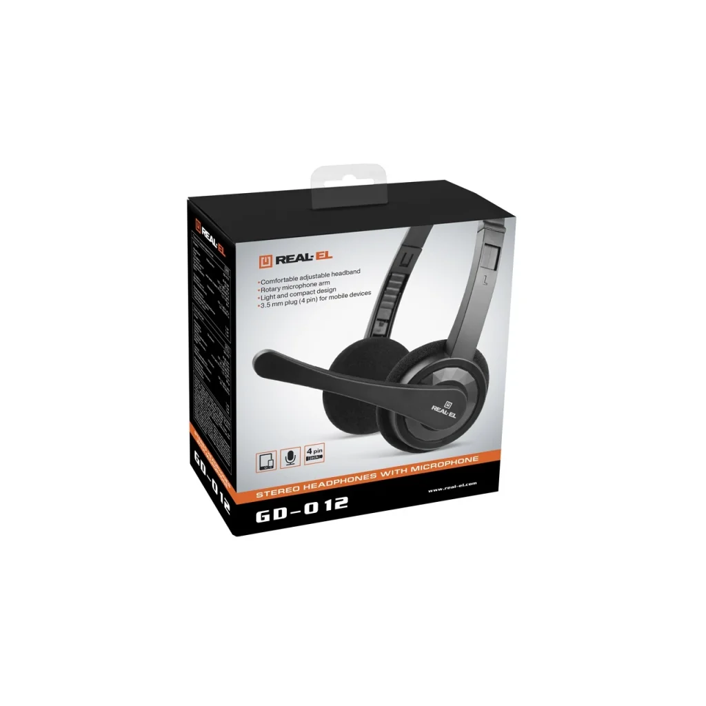 Гарнітура REAL-EL GD-012 Black, EL124100049 UA