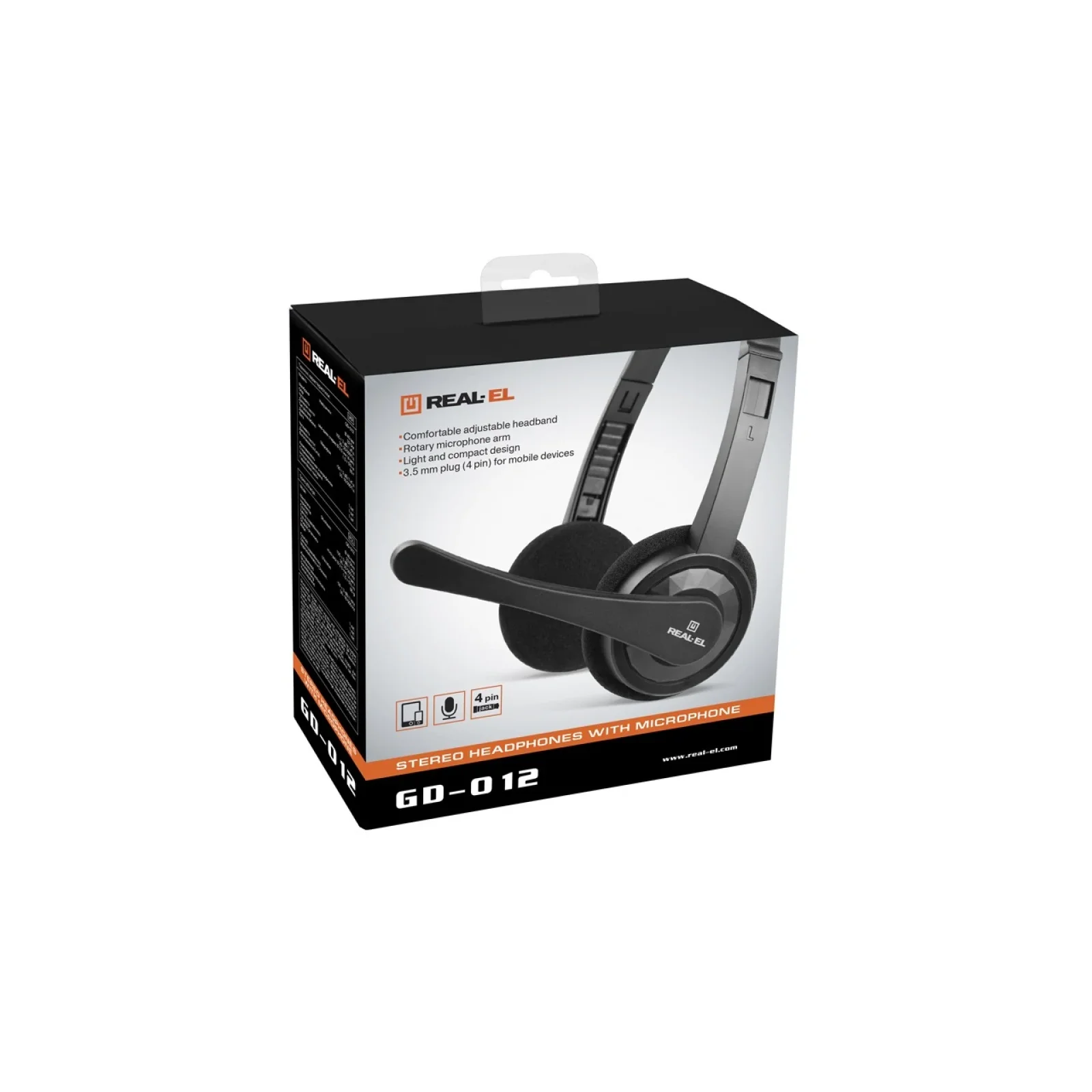 Гарнітура REAL-EL GD-012 Black, EL124100049 UA