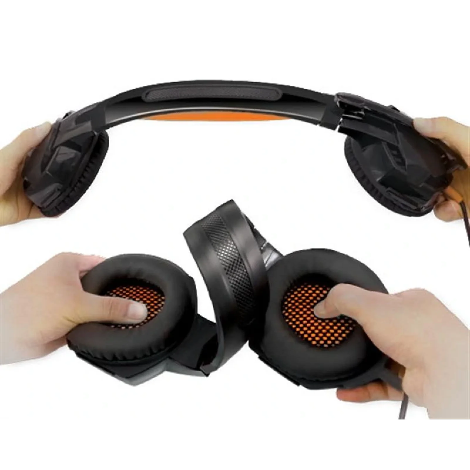 Гарнітура REAL-EL GDX-7700 Black/Orange, EL124100016 UA
