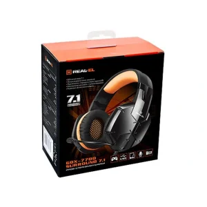 Гарнітура REAL-EL GDX-7700 Black/Orange, EL124100016 UA