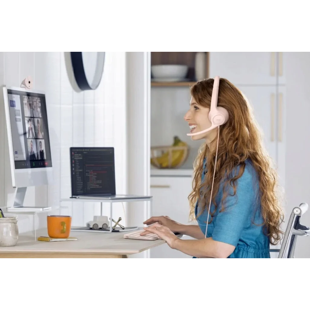 Гарнітура Logitech H390 USB Rose (981-001281) UA