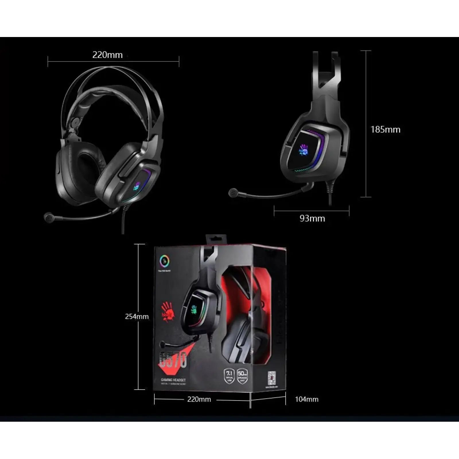 Гарнітура A4Tech Bloody G570 Black, G570 Bloody (Black) UA