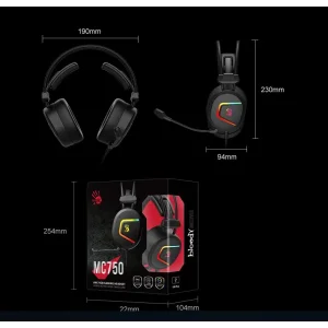 Гарнитура A4Tech MC750 Bloody Black, MC750 Bloody (Black) UA