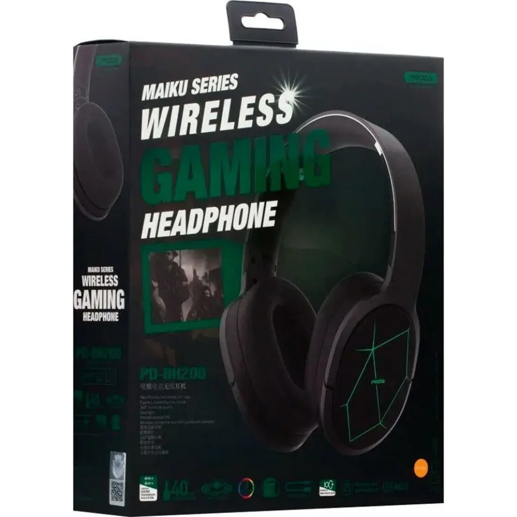Bluetooth-гарнітура Proda PD-BH200 Maiku Dark Grey (6971278725534) UA