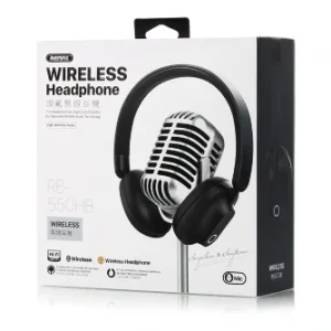 Bluetooth-гарнитура Remax RB-550HB HiFi Black (6954851229988) UA