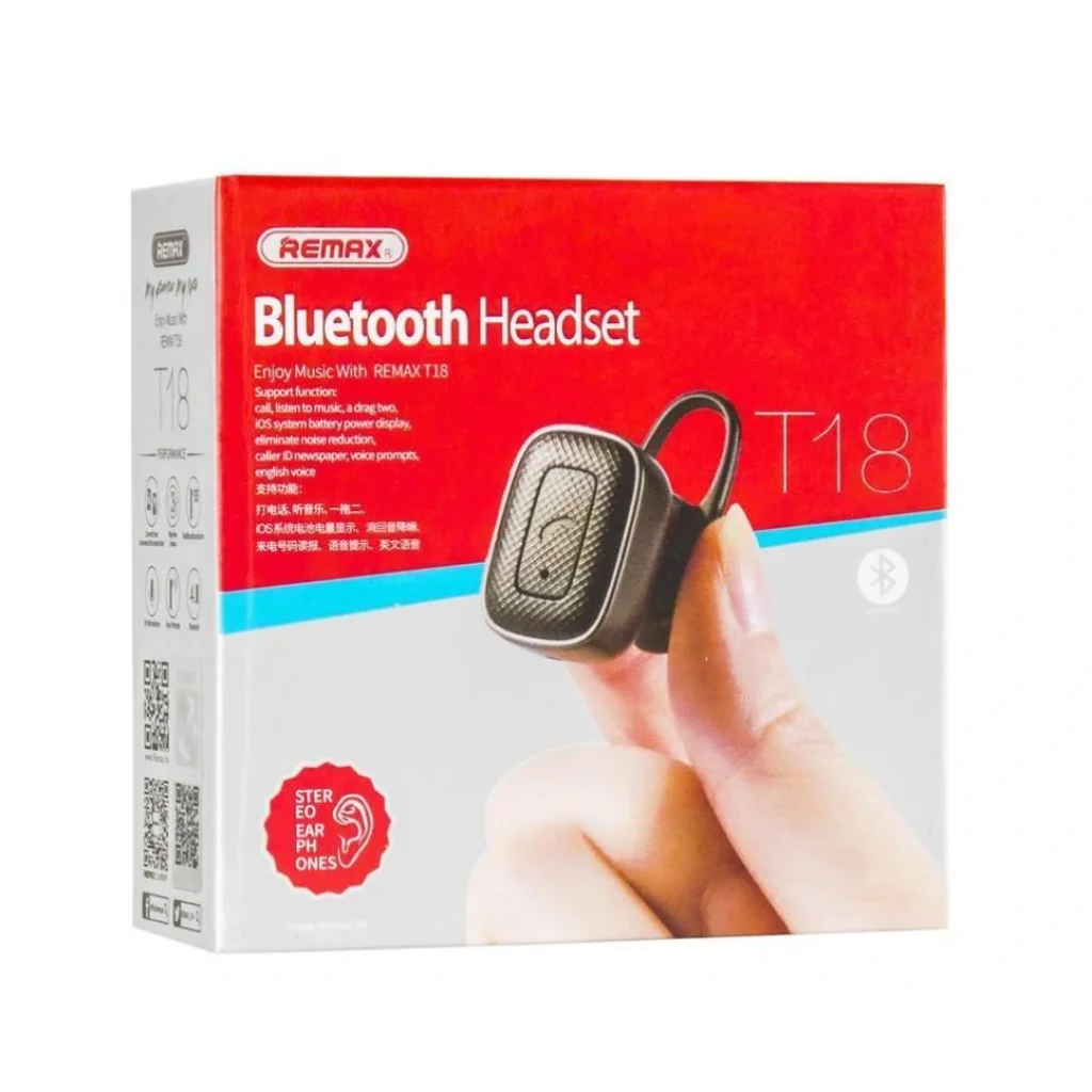 Bluetooth-гарнітура-зарядка Remax RB-T18 Black (6954851283140) UA