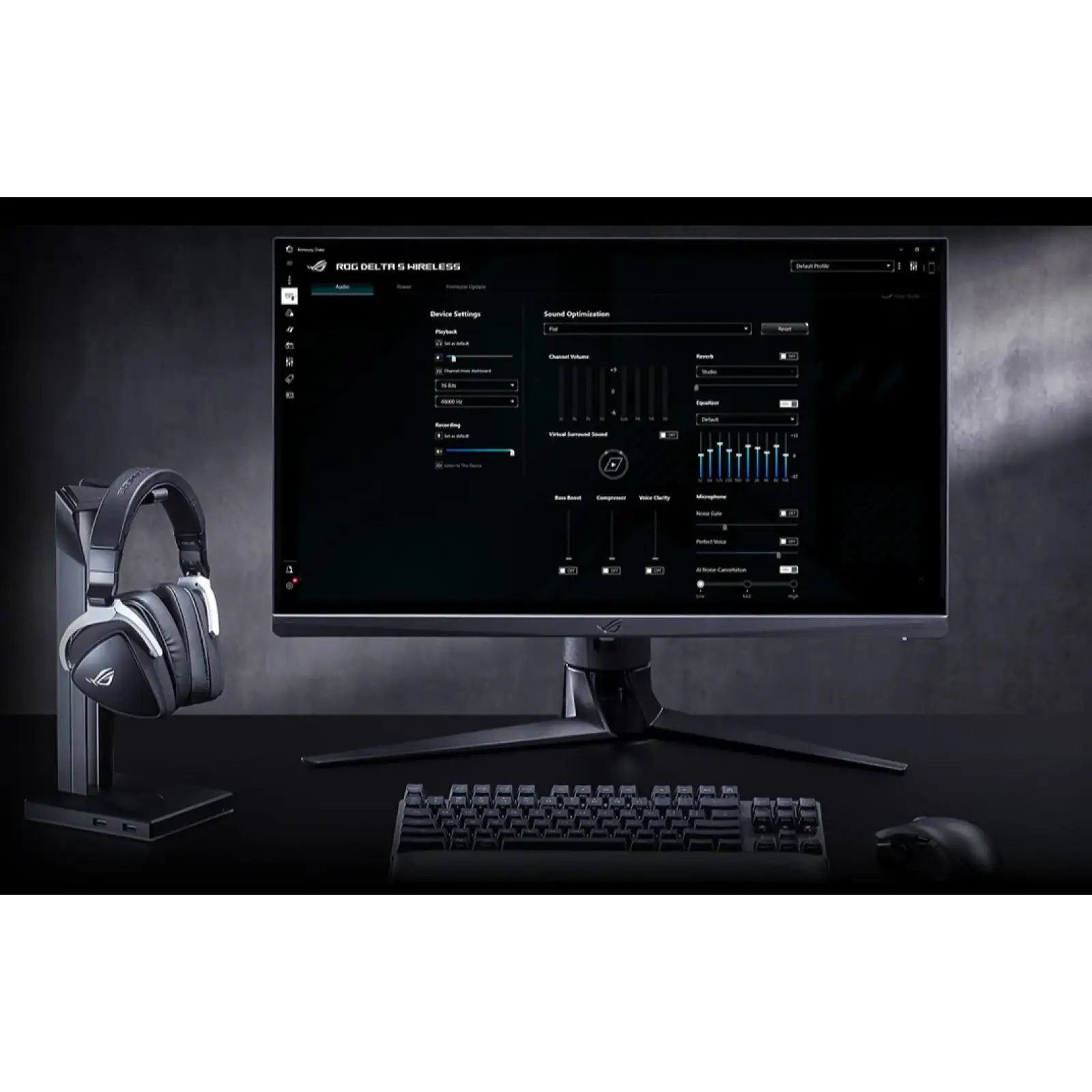 Bluetooth-гарнітура Asus ROG Delta S Wireless Black/White (90YH03IW-B3UA00) UA