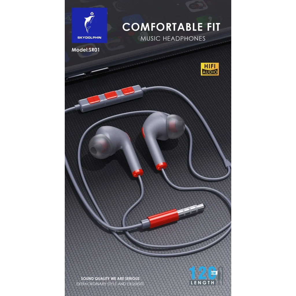 Гарнітура SkyDolphin SR01 with mic Red (HF-000475) UA