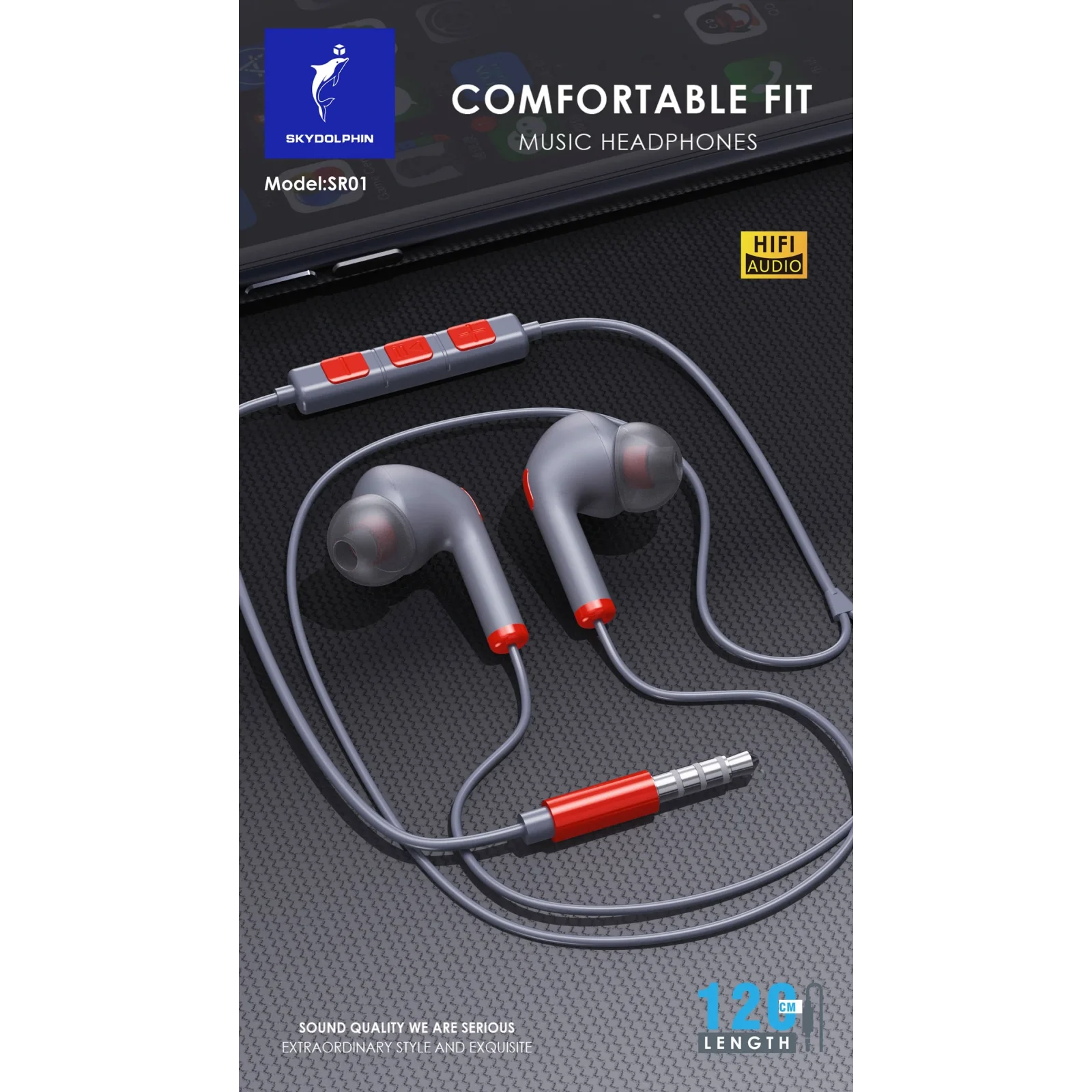 Гарнитура SkyDolphin SR01 with mic Red (HF-000475) UA