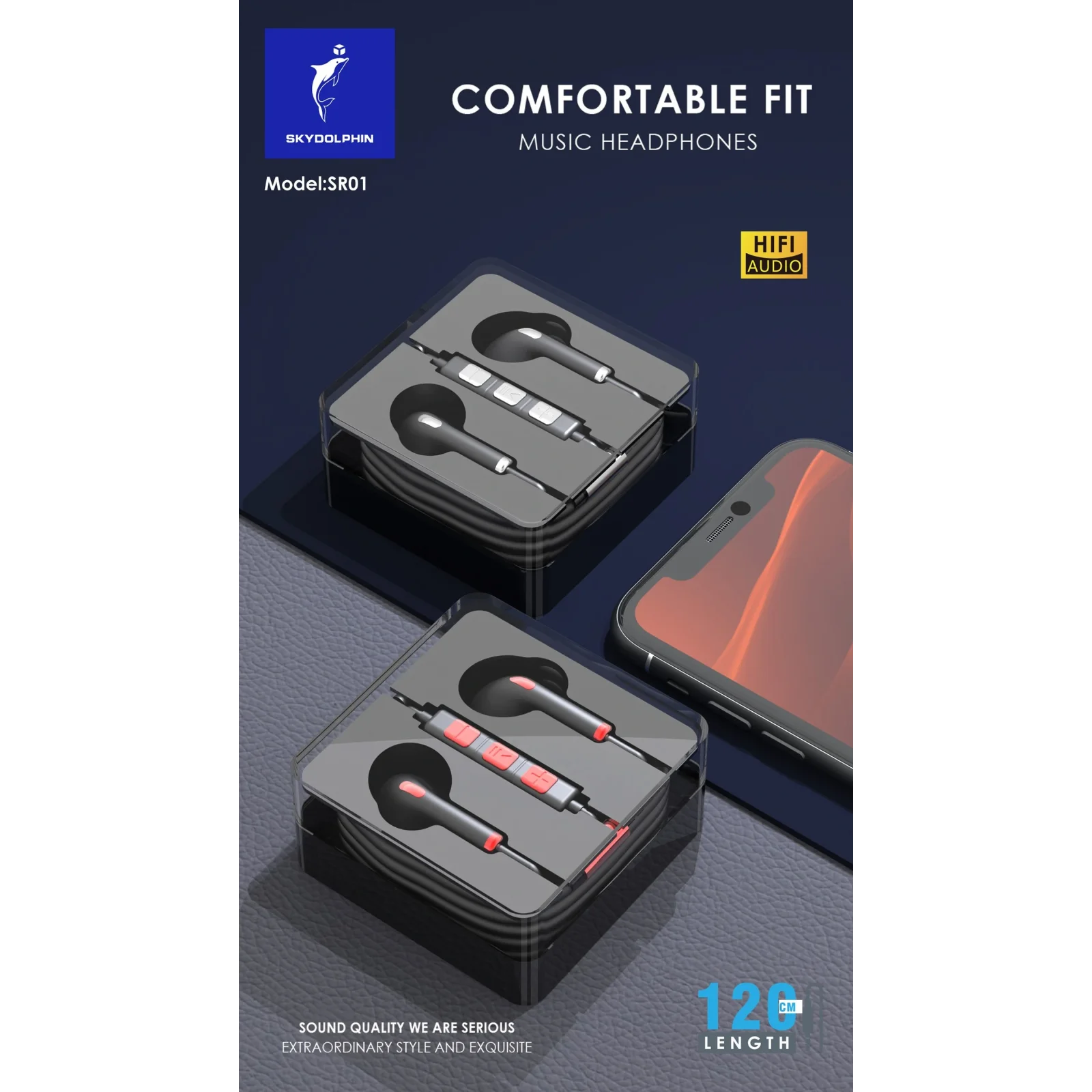 Гарнитура SkyDolphin SR01 with mic Silver (HF-000476) UA