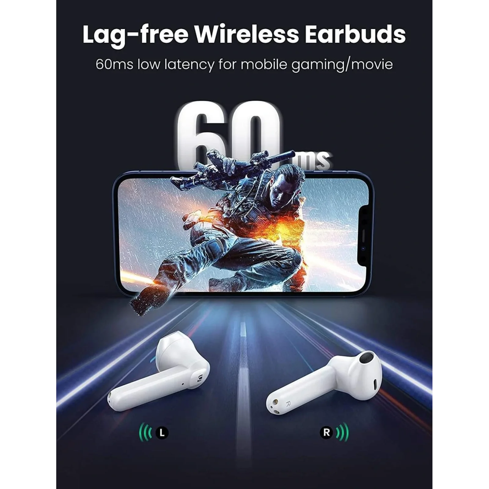 Bluetooth-гарнитура Ugreen WS105 White (80652) UA