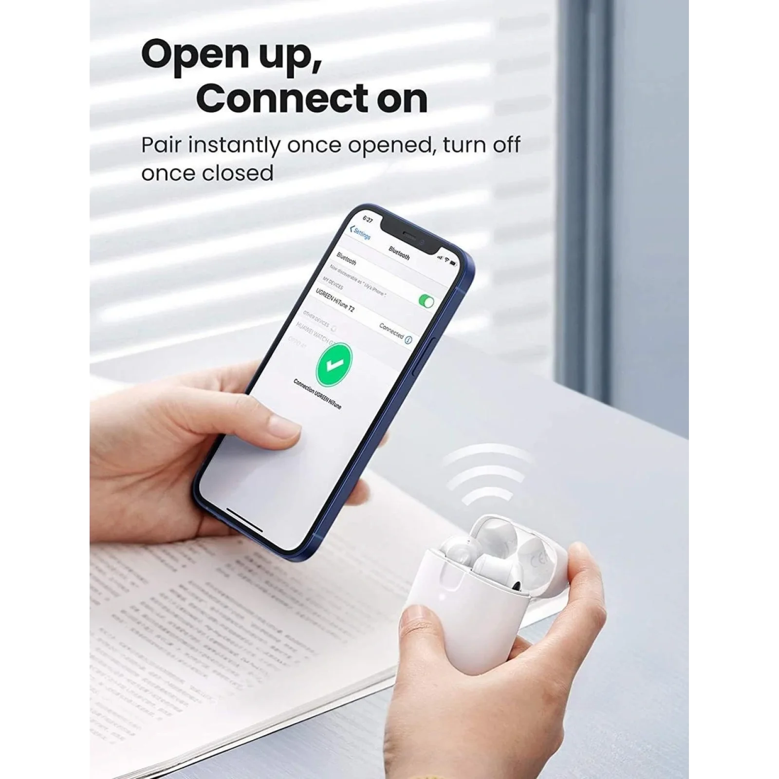Bluetooth-гарнитура Ugreen WS105 White (80652) UA