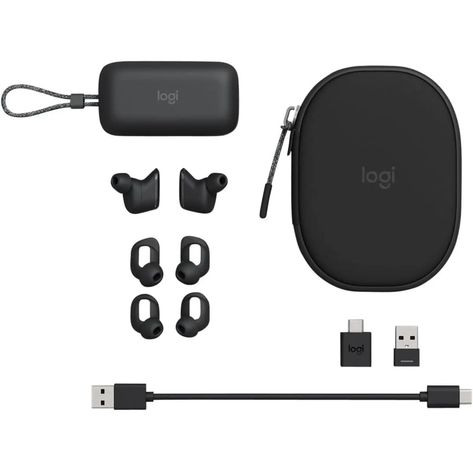 Bluetooth-гарнітура Logitech Zone True Wireless Graphite (985-001082) UA