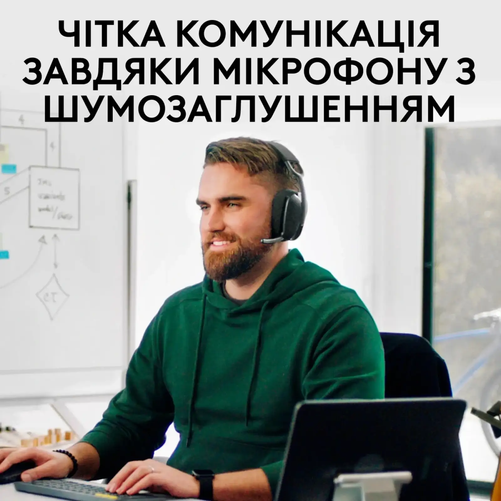 Bluetooth-гарнитура Logitech Zone Vibe Wireless MS Graphite (981-001157) UA