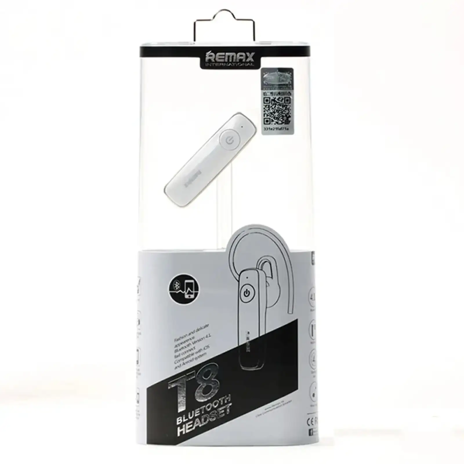 Bluetooth-гарнітура Remax RB-T8 White (6954851254027) UA