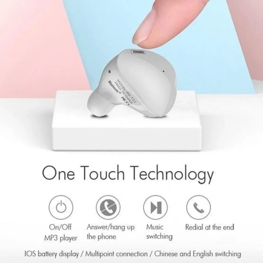 Bluetooth-гарнітура Remax RB-T21 White (6954851287896) UA