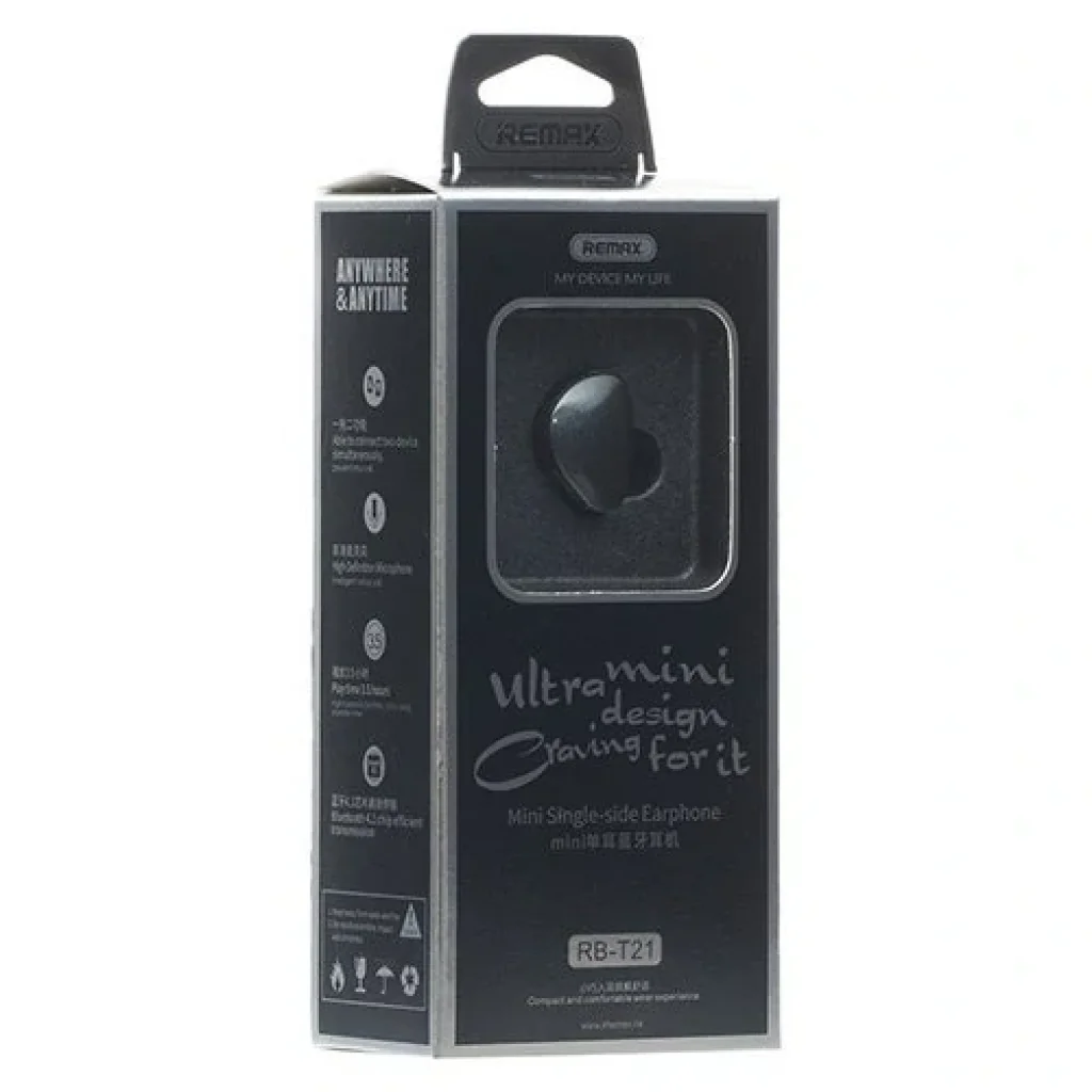 Bluetooth-гарнітура Remax RB-T21 Black (6954851287919) UA
