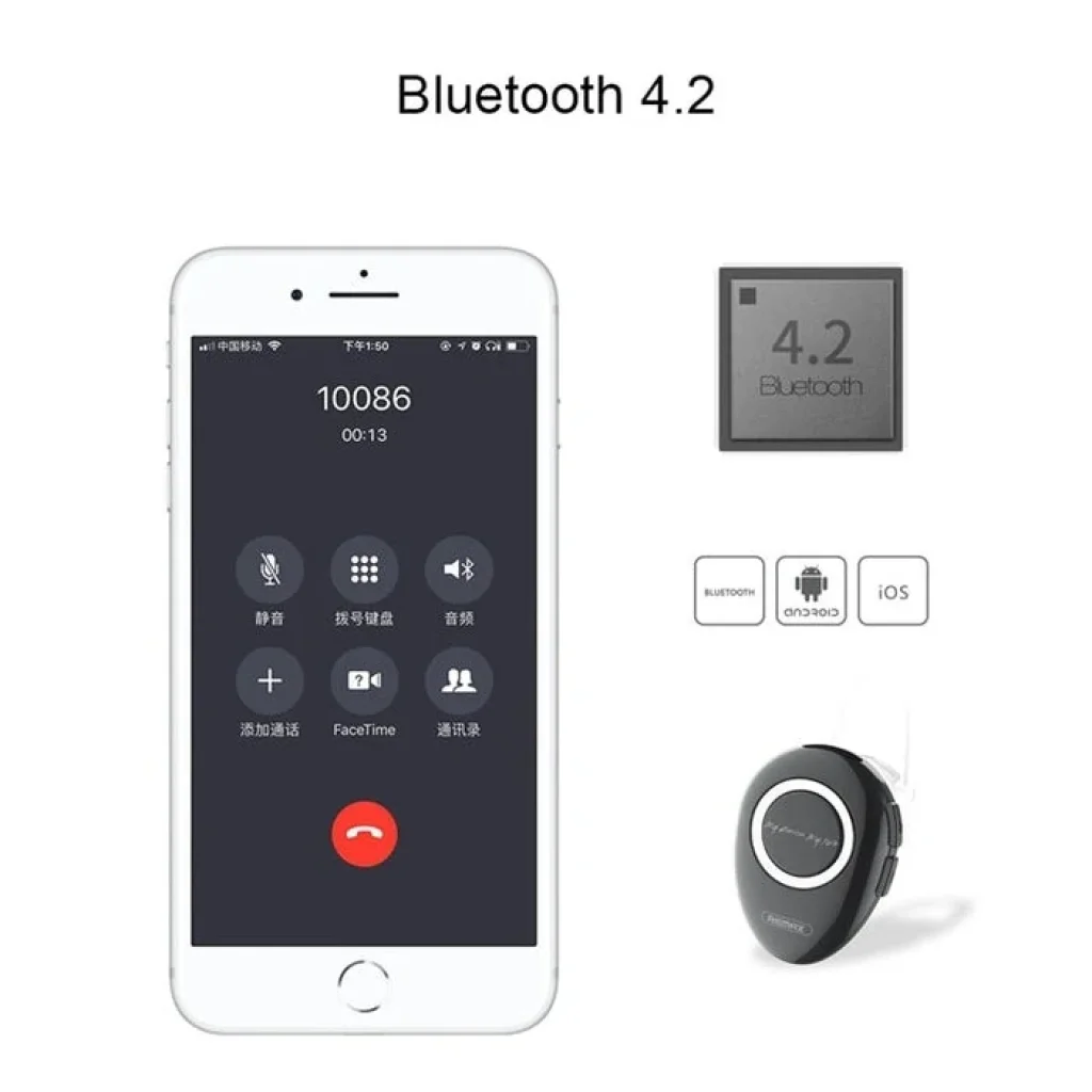 Bluetooth-гарнітура Remax RB-T22 Black (6954851288718) UA