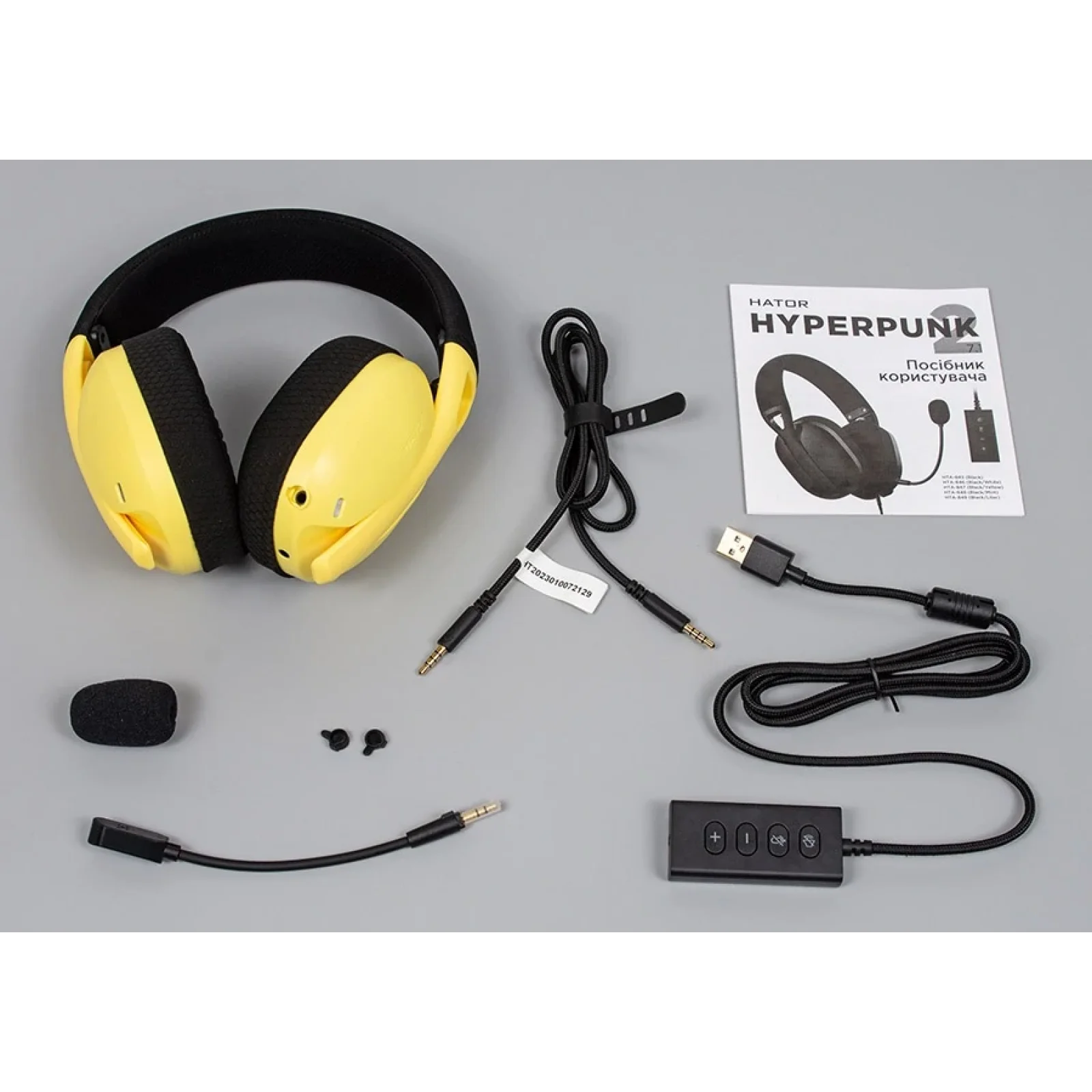 Гарнітура Hator Hyperpunk 2 Black/Yellow (HTA-847) UA