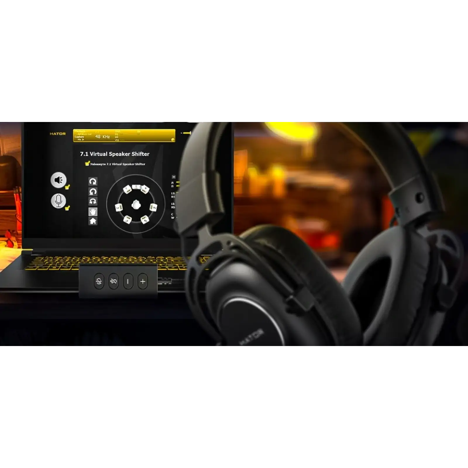 Гарнітура Hator Hypergang 7.1X USB Black (HTA-844) UA