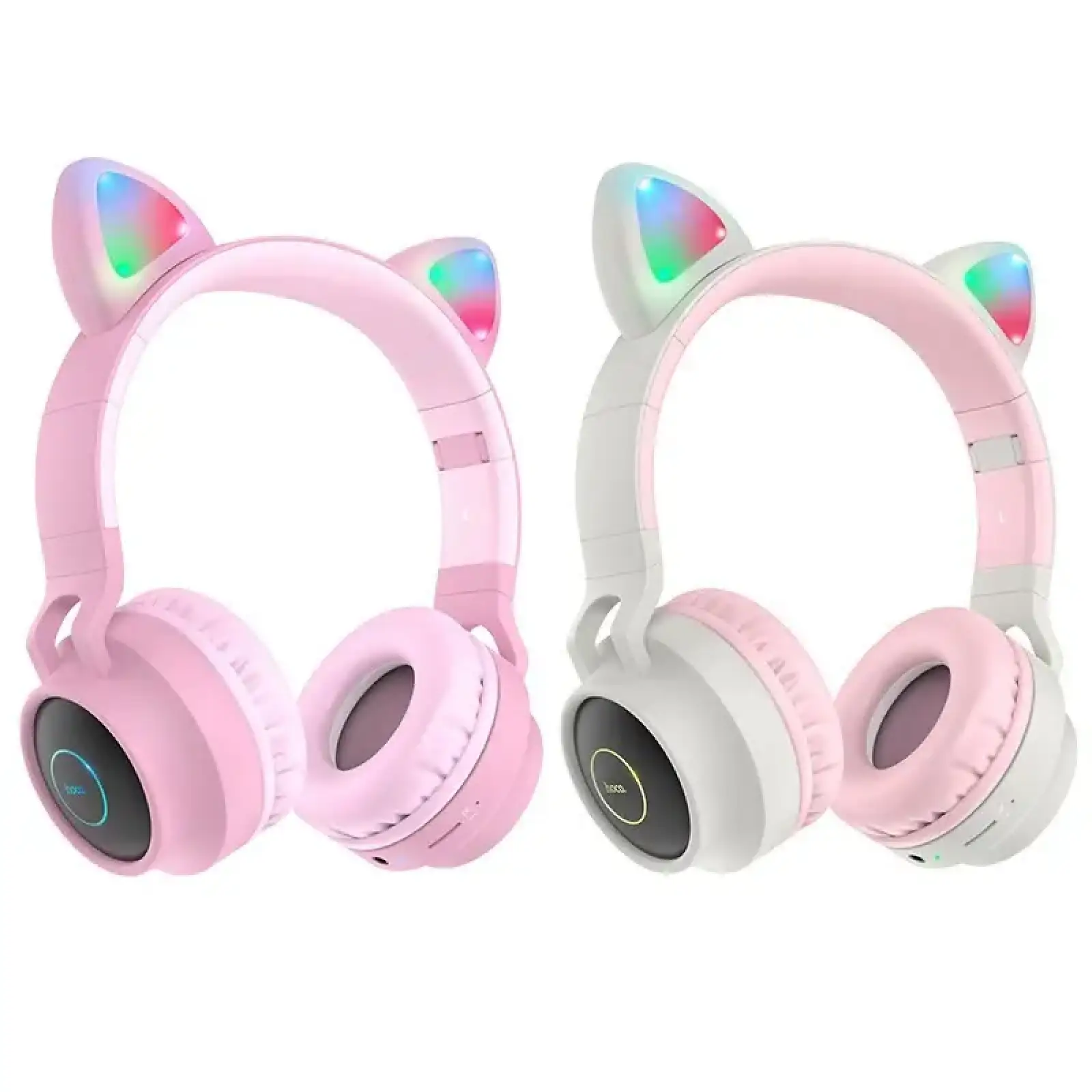 Bluetooth-гарнитура Hoco W27 Cat Ear Grey/Pink (W27GP) UA