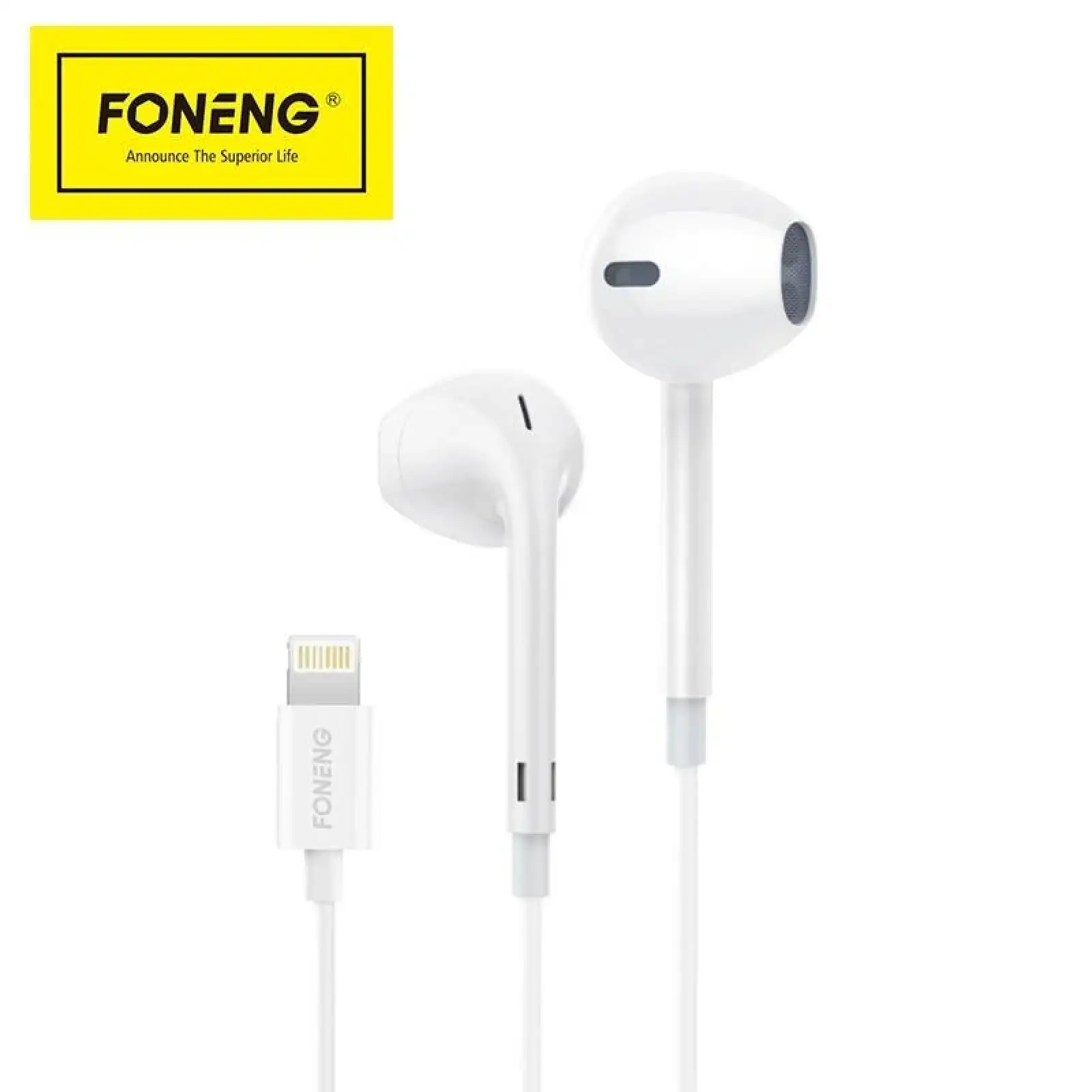 Гарнітура Foneng T28 Lightning White (T28-WE-IP) UA