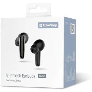Bluetooth-гарнитура СolorWay TWS-3 Earbuds Black (CW-TWS3BK) UA