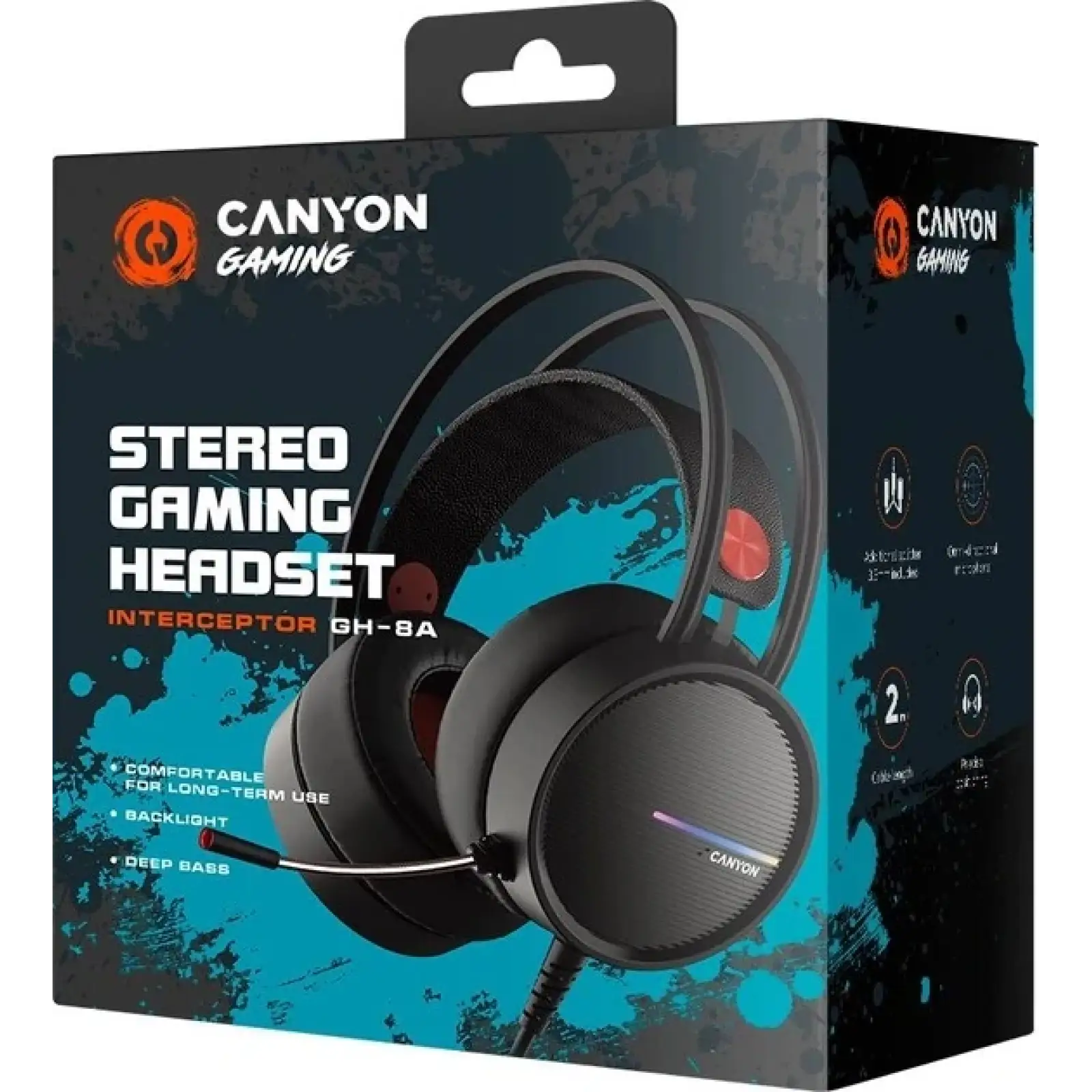 Гарнитура Canyon GH-8A Black/Orange (CND-SGHS8A) UA